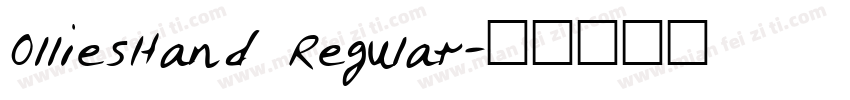OlliesHand Regular字体转换